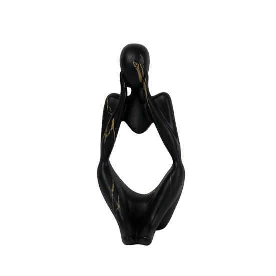 Denker-Ornament, abstrakte Graffiti-Denker-Statue, bunte Denker-Figur aus Kunstharz für die Raumdekoration