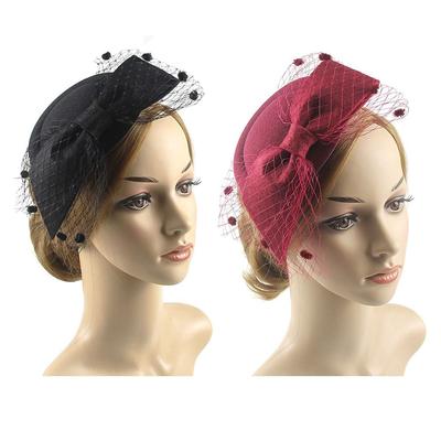 Women Mesh Headwear With Clip Bridal Wedding Tea Party Headwear Fascinators Hat EMA