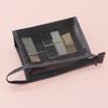 Popular Mesh Transparent Makeup Bag Simple Style Large Capacity Travel Cosmetic Bag Portable Organization Bag Makeup Organizers
