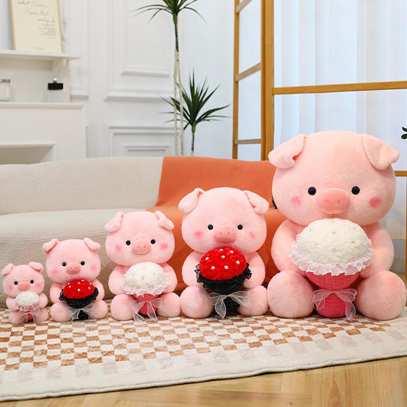 Valentine's Day Bouquet Piggy Doll Children Hug Pig Large Plush Doll Wedding Press Doll Girl Gift