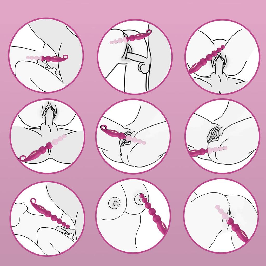 AiFox Anal Beads Anal 5 Pink Anal Prostate Stimulation Anal Anal 7 Vibration USB For Adult Sex Toys Plug, Beads, Beads, Vibe, Expansion, Development,