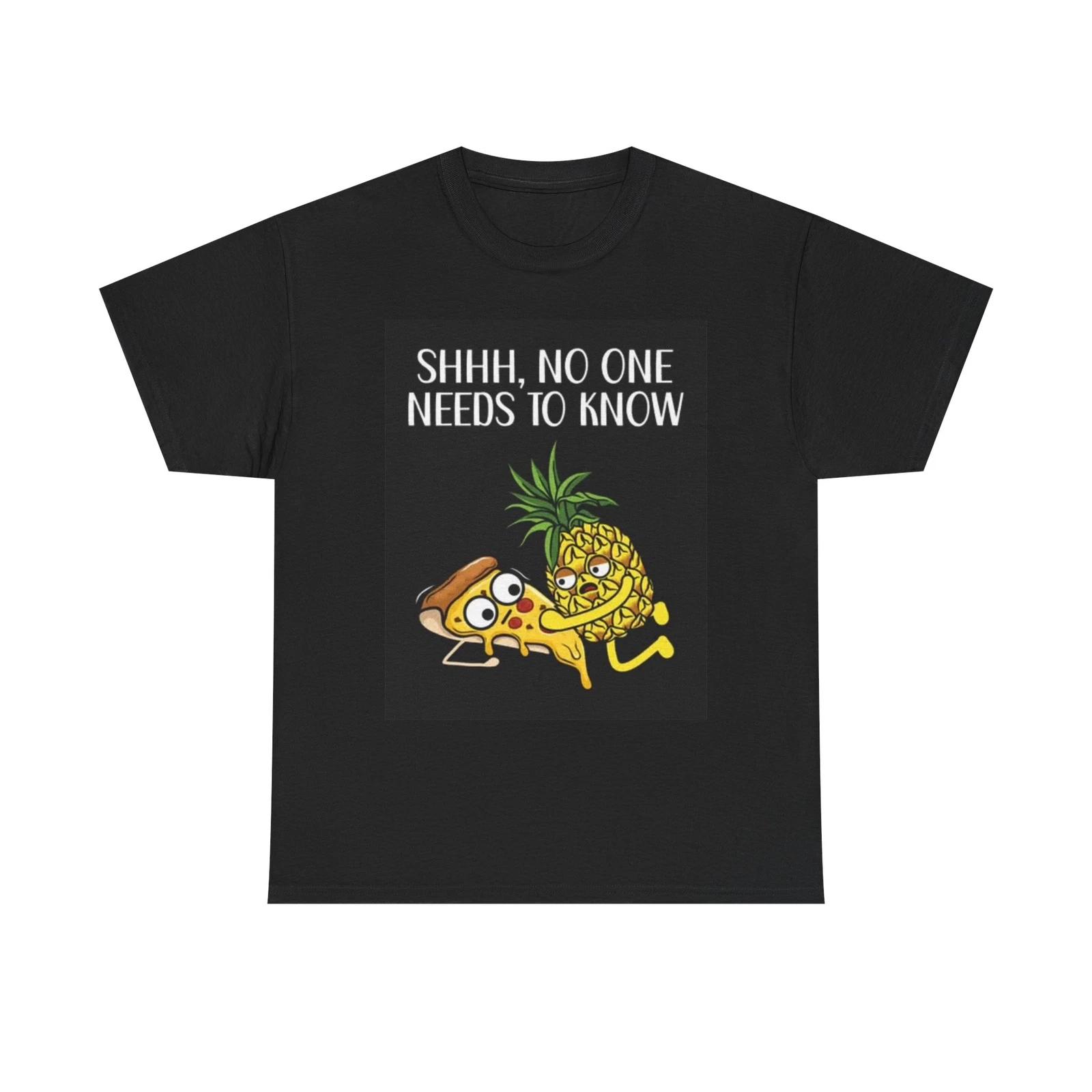 Men s and Women s T-shirts Pineapple And Pizza Graphic M