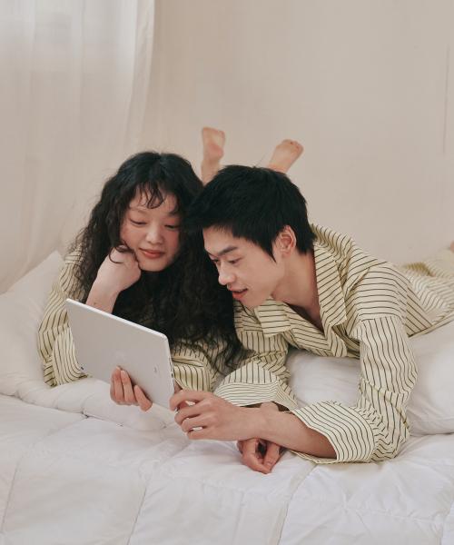 [OGGITT] Unisex Dormitory Bean Stripe Pajama [Shipped from Korea] 100% Authentic