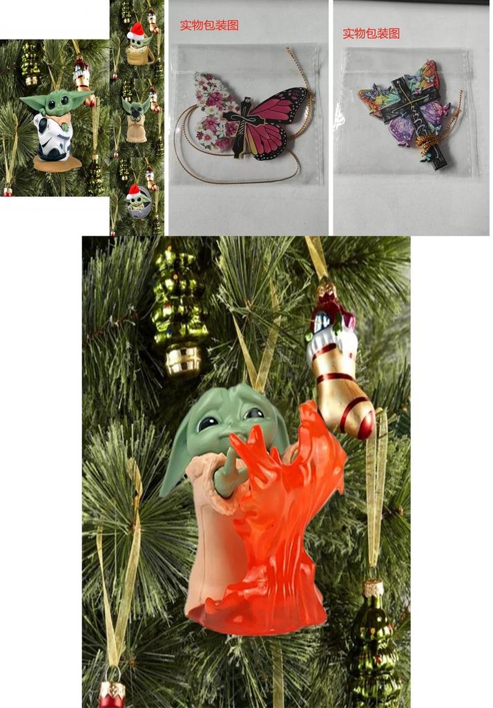 Adorable Cartoon Baby Yoda Santa Holiday Decoration Perfect For Christmas Trees