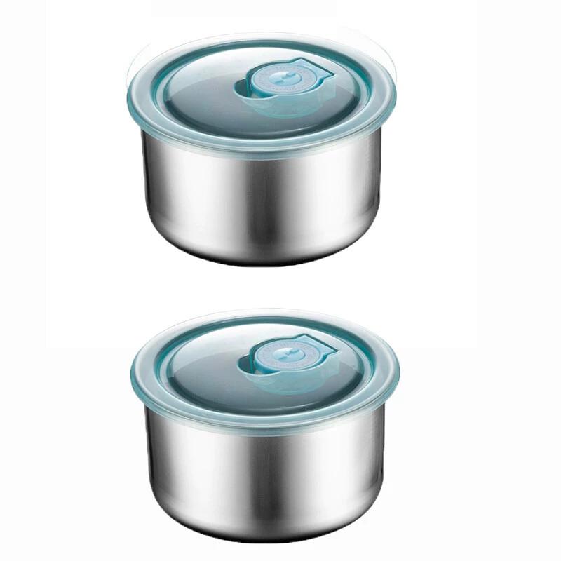 3/2/1Pcs 410 Stainless Steel Food Container Fresh Keeping Box With Sealed Lid Fridge Food Storage Box Lunch Bento Box Bowl