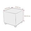 New Elastic Jacquard Ottoman Cover Solid Color Soft Square Stool Cover T-Shape Footstool Case Home Decor