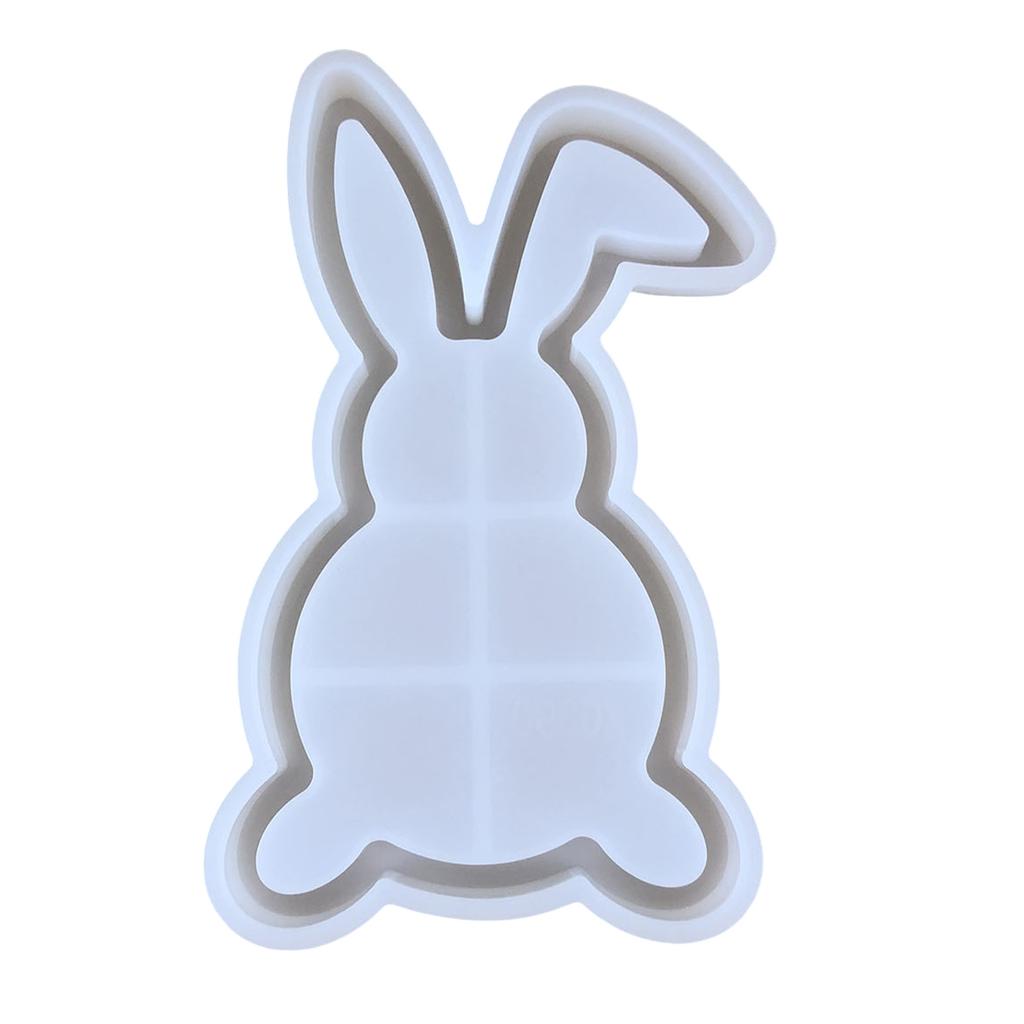 Cute Rabbit Shaped Trays Crafting Mold Flexible Silicone Container Mold For Making Rabbit Shaped Trays And Organizers