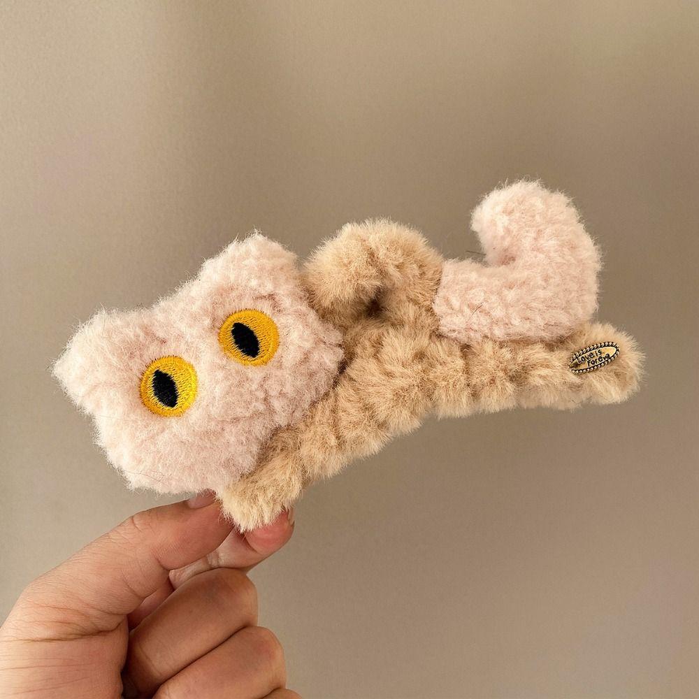kitten Plush Hair Claw Cute Cute Hairpin Creative Cat Hair Clip  Autumn/Winter