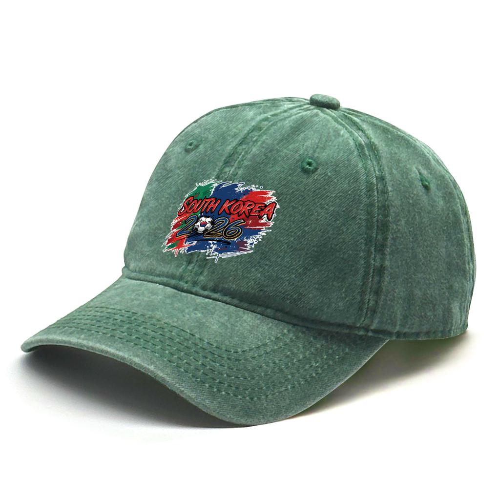South Korea Flag Printed Baseball Hat Adjustable Sun Hat Unisex With Sweatband Trendy Lightweight Flat Cap For Street Style