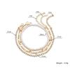 Hot summer seaside beach pearl beaded rhinestones women multi-layered anklets