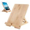 Support de tablette en bois Support de livre de cuisine réglable Support de livre de bureau Support de téléphone portable