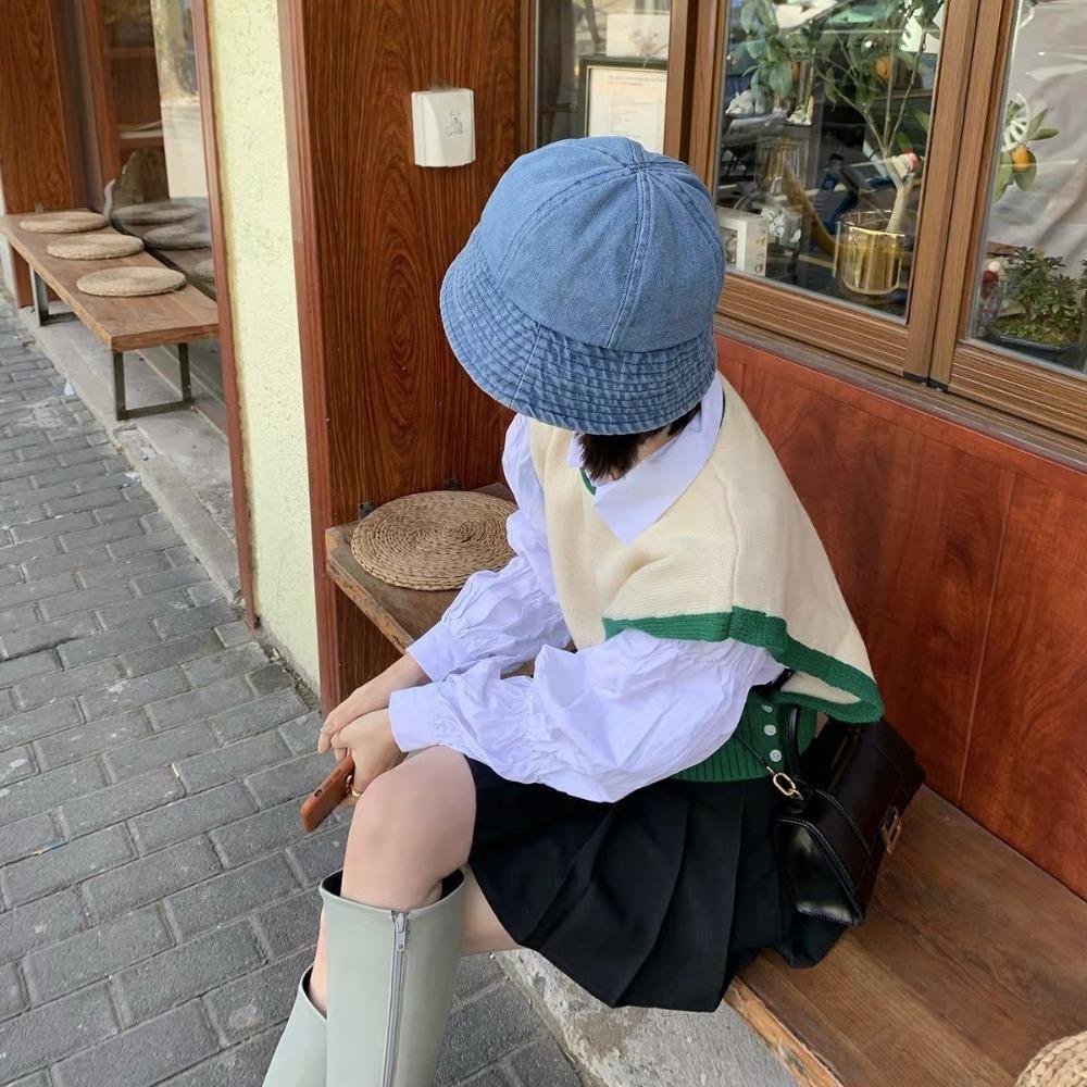 Sunshade Retro Fisherman Hat Lightweight Sun Protection Basin Cap Soft Denim Bucket Hats Women