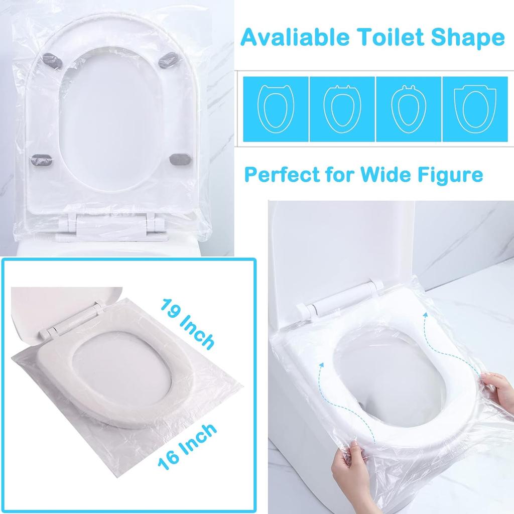 100 PCS Travel Disposable Toilet Seat Cover Individually Wrapped Fit for Kids Potty Training and Adult, Road Trips, Airports,Hot