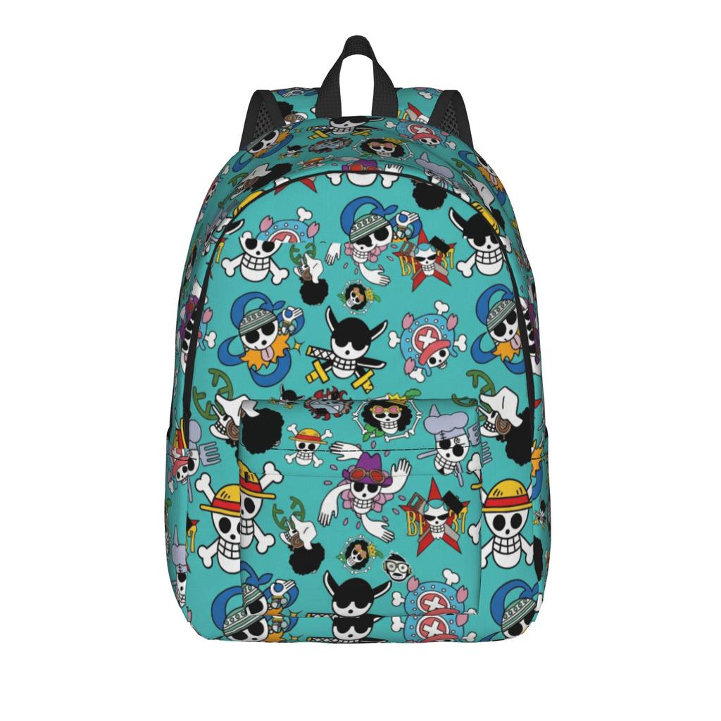 One Piece Monkey D Luffy Skull Backpack for Men Women Fashion High School Work Daypack Anime Laptop Shoulder Bag Outdoor
