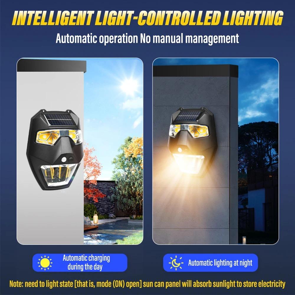 Solar Wolfram Glühlampe Outdoor wasserdichte intelligente Induktion Wandleuchte Hof Garten Villa Beleuchtung Nachtlicht