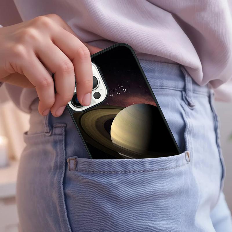 Saturn Solar System Phone Case For iPhone 17 Air 15 16e 14 13 Pro Max Coque 12 11 Pro Max PLUS Cover