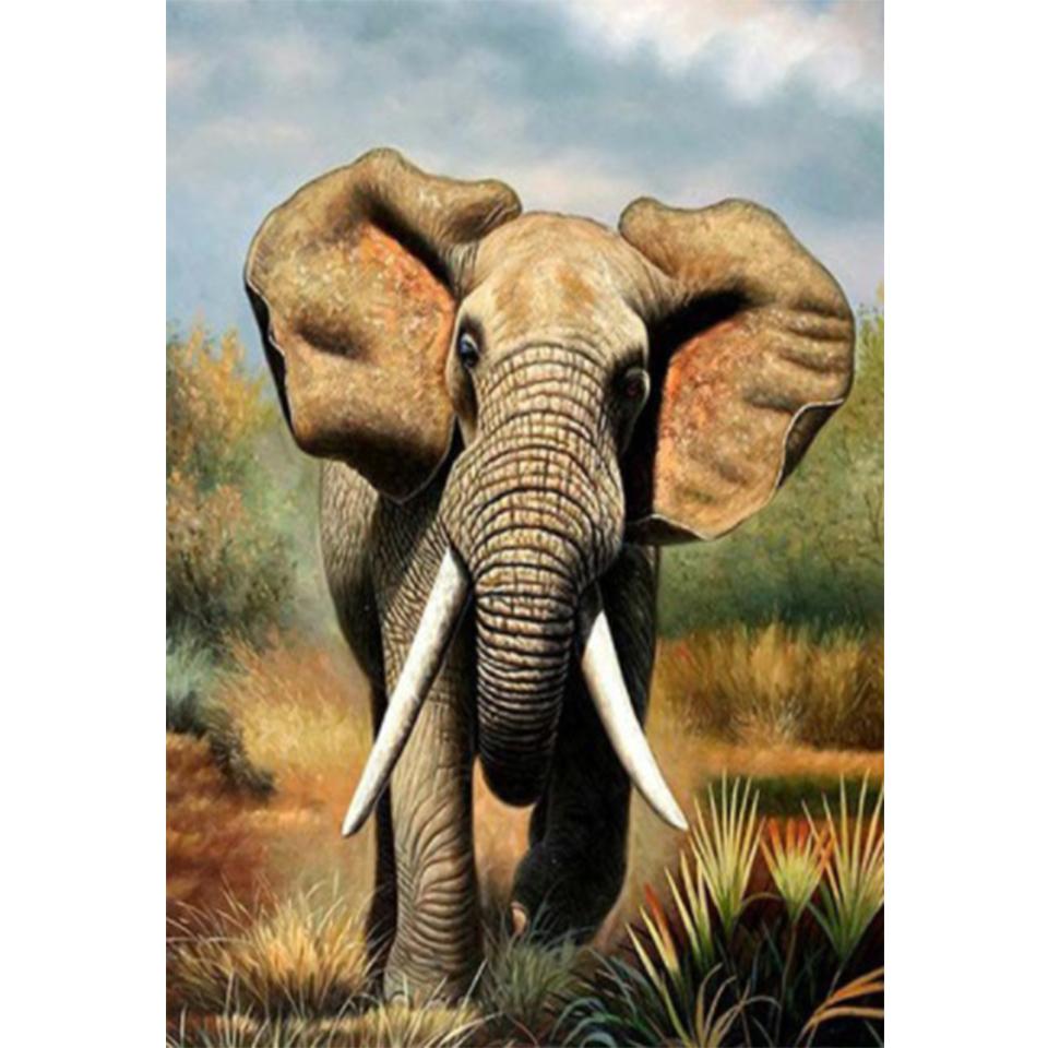 Pictură cu diamant 5D DIY, animal, elefant, imagine cu strass, broderie cu diamante, mozaic, artizanat, cadou, decorare pentru mobilier