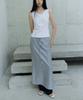 Kasel Sheer Long Skirt, Blue Gray