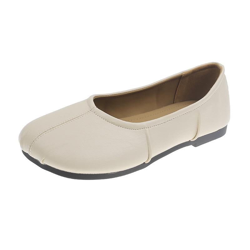 Soft Soles Are Not Tired of Feet, Retro Mary Jane Shoes Women's Single Shoes 2024 Autumn with Skirts, One Pedal, Doudou Shoes, Grandma Shoes Tide