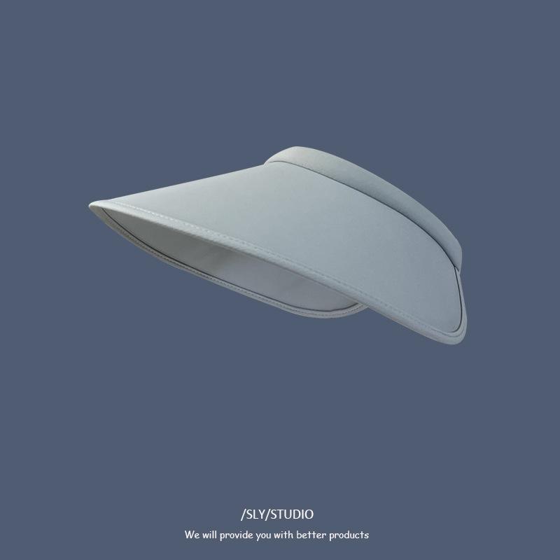 

Пустая шляпа от солнца с открытым верхом женская летняя универсальная с широкими полями и защитой лица от ультрафиолета шляпа от солнца для улицы Adult Elastic светло-синий