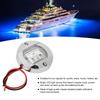 4 Stück Klarglas LED Runde Navigationsheckleuchte Weißes Licht 12V Chrom Wasserdicht für Boot Yacht LKW