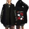 New Death Note Graphic Print Zipper Hoodie Fall Winter Men Women Casual Zipper Hoodies Fashion Trend Sweatshirt Tops Streetwear