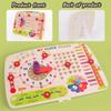 Children Calendar Clock Wooden Toys Montessori Parish Learning Time Activity Set Season Date Cognitive Learning Games for Kids