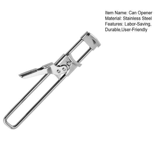 Bottle Opener for Weak Hands Easy Grip Lid Opener Adjustable Stainless Steel Jar Opener Ergonomic Kitchen Tool for Seniors