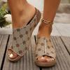 Summer New Sandals Women's Comfortable Slope Heel Thick Bottom Simple Casual Outer Slippers
