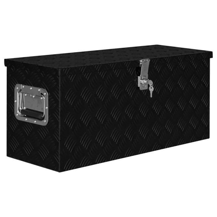 VidaXL Boîte en aluminium 80x30x35 cm Noir