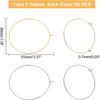 100Pcs 2 Colors 316 Surgical Stainless Steel Wine Glass Charms Rings Hoop Earring Findings for Hoop Earrings Golden & Stainless Steel Color