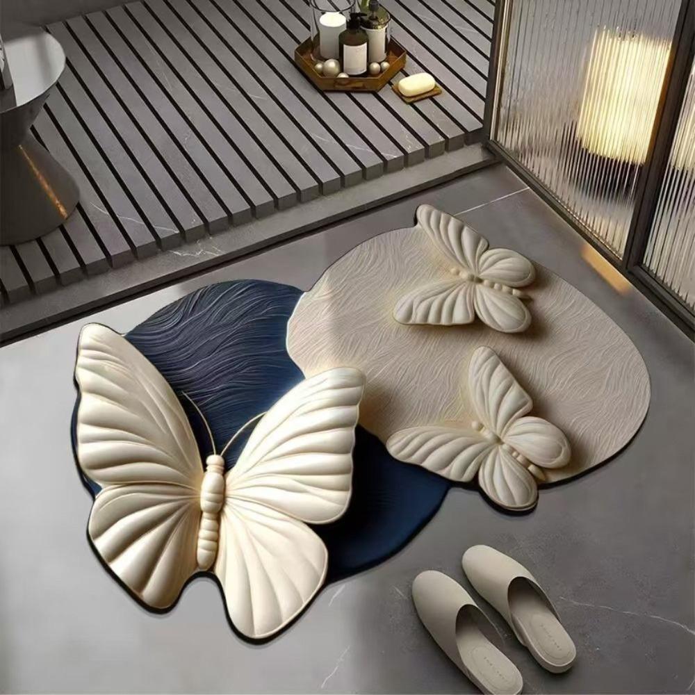 New Visual 3D Flower Carpet Quick-Drying 40x60cm Floor Mat Water Absorbing Door Gasket Home Bathroom Living Room