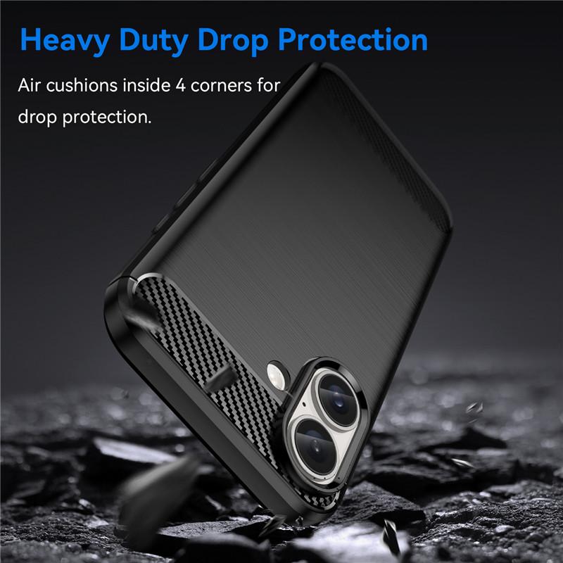 For iPhone 16 Case For iPhone 16 Plus Cover Shockproof Soft Silicone Protective Bumper For Apple iPhone 16 Pro Max Fundas