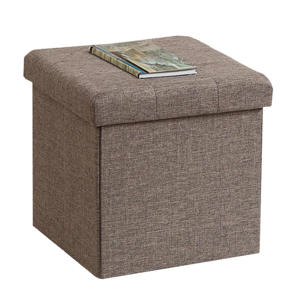 Fujiboeki Storage Stool Box Width 31 Depth Height 30.5 cm Charcoal Ottoman Load Capacity 80 kg Folding Hunt 85992
