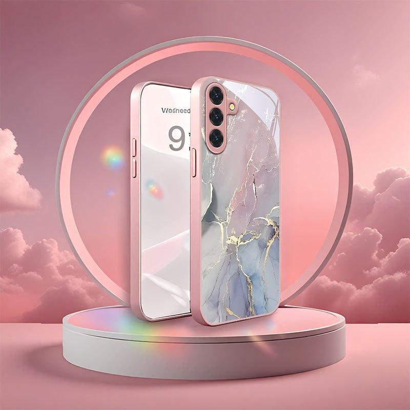 Elegant Marble Tempered Glass Fashion Phone Case S26 Ultra Carcasa for Samsung Galaxy S26 S25 S24 S23 S22 S21 FE Ultra Plus