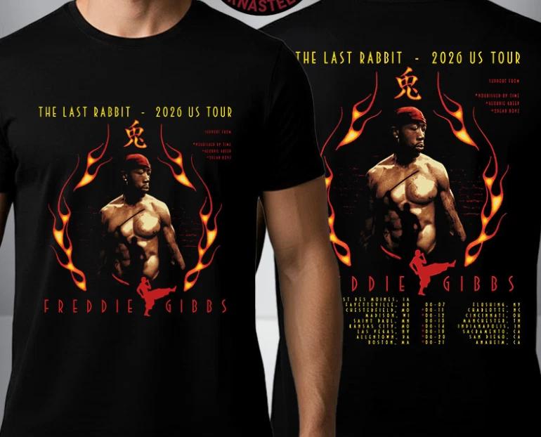 Freddie Gibbs The Last Rabbit Tour 2026 US Tour Schedule Venue Dates T Shirt XL