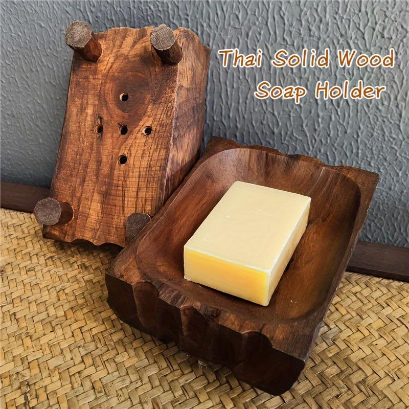 Wood Soap Holder Decorative Handmade Soap Stand for Bathroom Shower Kitchen Stylish Bathroom Decor Soap Dish