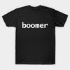 Herren Schwarzes Print-T-Shirt Boomer Minimal Typografie No-Cut Transferpapier Druck Baumwoll-T-Shirt