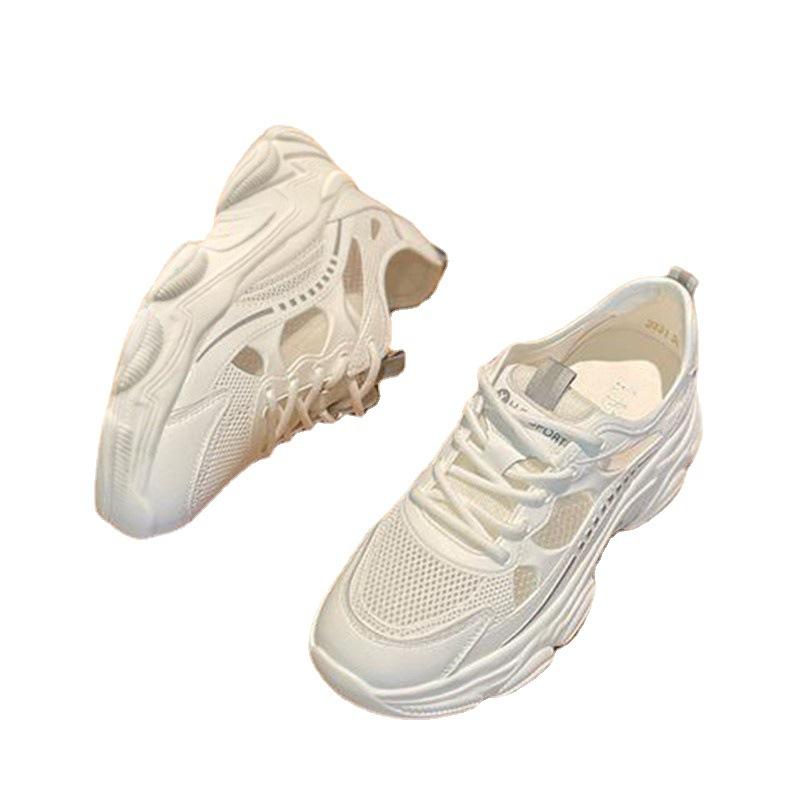 Little White Shoes Women's New Spring and Summer Breathable Mesh Shoes Casual Sports Sandals Fashion Dad Shoes Lightweight Women's Shoes