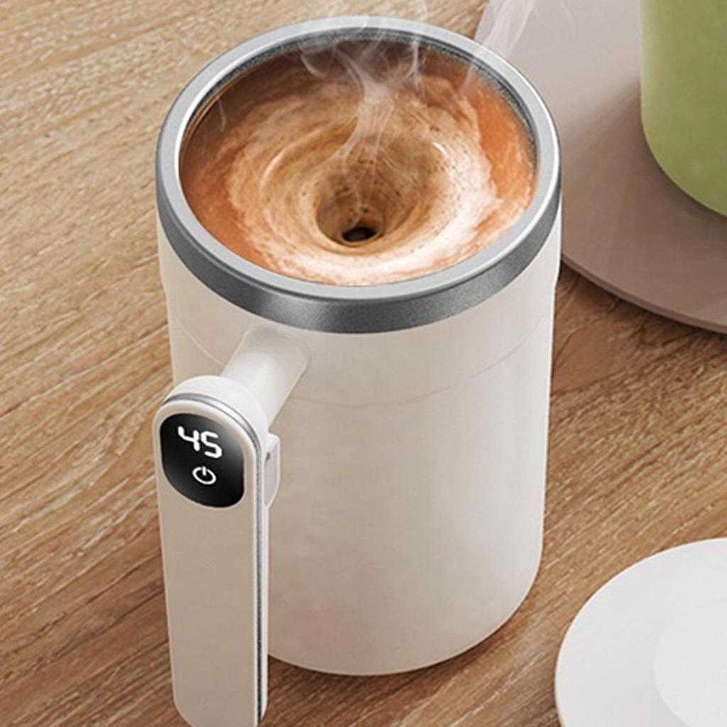 Automatic Stirring Cup Rechargeable Electric Self Mixing Coffee Mug Portable Tea Milk Drinking Cup Temperature Display