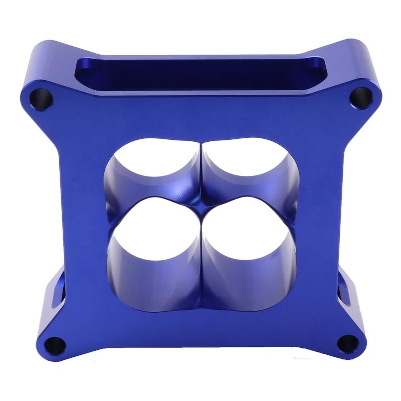 4150 Square Bore Carburetor CNC Aluminum Spacer - 2" 4 Port for High Performance Engine Tuning