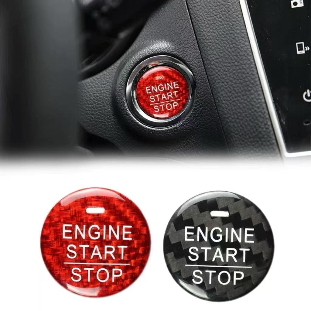 Real Carbon Fiber One-Button Start Ignition Decal for BMW, Mercedes-Benz, Volkswagen, Toyota, Nissan, Honda, Suzuki