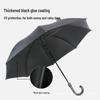 Extra Large Black Retro Men's Umbrella with Long Straight Hook Handle and Blank Logo