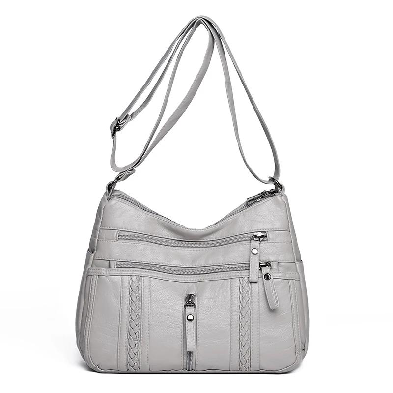 Retro Einfarbig PU Leder Schulter Unterarm Tasche Damen Mode Handtaschen Casual Hobos Geldbörsen und Handtasche Damen Handtaschen