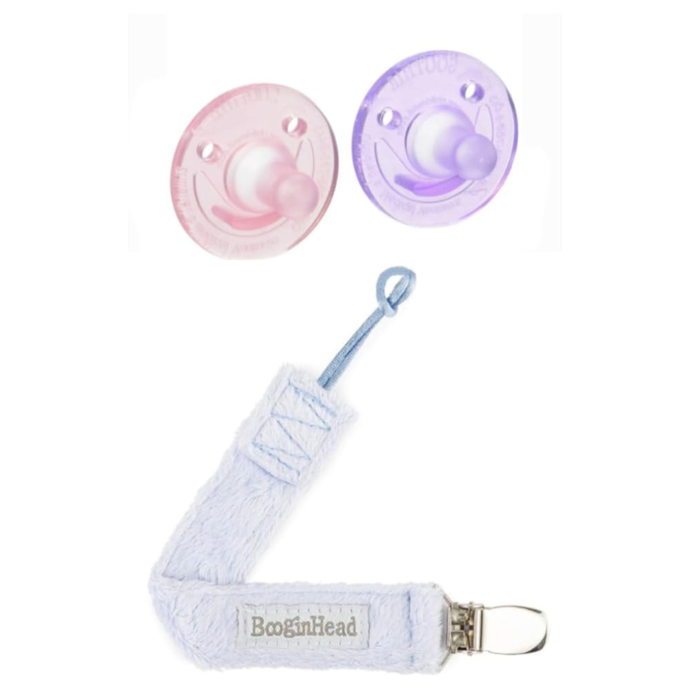 

Соска-пустышка Philips Avent Soothie, 2 месяца, держатель для пустышки BooginHead, плюшевая, синяя [набор товаров] 0-3 (Розовый и фиолетовый) +