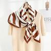 New printed twill square scarves: versatile scarves for travel and the workplace, including professional neckerchiefs