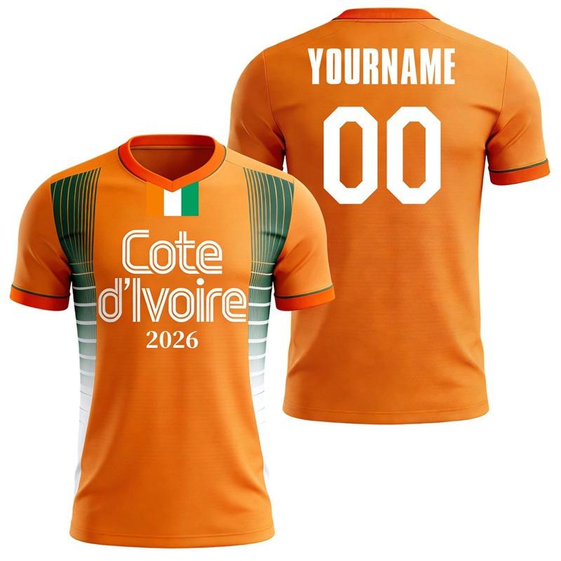 2026 Brésil Suisse Argentine Drapeau Football Flagrant T-shirt Nom Numéro Personnalisés Imprimés Manches Courtes Décontracté Oversize Hauts