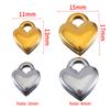5pcs Glossy Heart Lock Charm Stainless Steel Gold Color Love Couple Pendant Earring Necklace Choker DIY Jewelry Making Wholesale