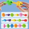 Toddler Pegs Board Game Montessori Toys Gears Block Stacking Play DIY Creative Threading Game Color Cognition Educational Toys
