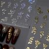 1pcs Gold Silver Dragon Nail Sticker 5D Metallic Mirror Chinese Laser Glitter Dragon Design Gel Polish New Year Nail Decorations